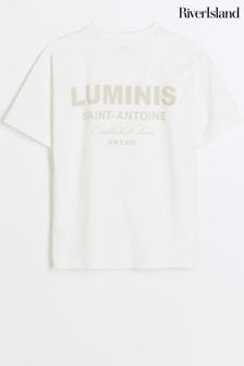 River Island White Boys Luminis Back Print T-Shirt (N20753) | €20