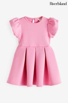 River Island Pink Mini Girls Scuba Dress (N20758) | €29