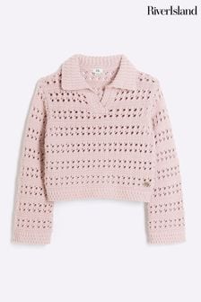 粉色 - River Island女童款鉤花套衫 (N20773) | NT$1,030 - NT$1,350