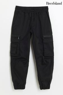 River Island Black Boys Tech Cargo Trousers (N20808) | €29 - €36