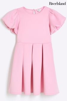 River Island Pink Girls Plain Scuba Dress (N20811) | €35
