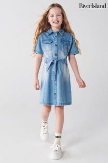 River Island Blue Older Girls Shirt Dress (N20815) | NT$1,310 - NT$1,630