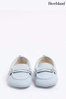 River Island Blue Baby Boys Stripe Loafers (N20834) | 64 QAR