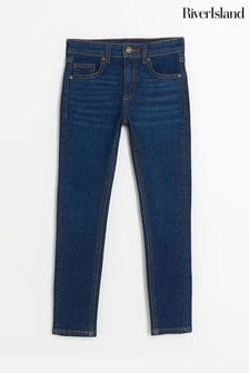 River Island Blue Boys Dark Wash Skinny Jeans (N20839) | Kč715