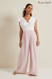 Phase Eight Pink Petite Ayla Ruffle Jumpsuit (N20890) | 7,953 UAH