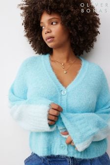 Oliver Bonas Blue Two Tone Knitted Cardigan (N20966) | NT$2,800