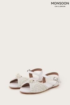 Monsoon Natural Pearly Strap Sandals (N21013) | AED213 - AED242