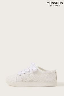 Monsoon White Lace Bridal Trainers (N21047) | €47 - €53