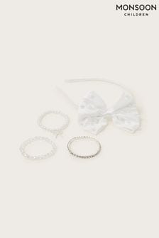 Monsoon White Communion Headband and Bracelets (N21055) | €13