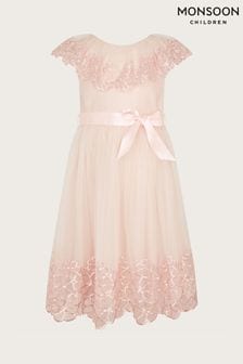 Monsoon Pink Anemone Frill Dress (N21075) | €73 - €86