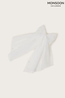 Monsoon White Communion Pearl Hair Bow (N21093) | $22