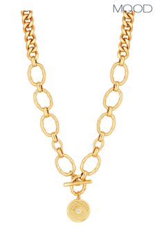 Mood Polished Chunky Chain Medallion Necklace