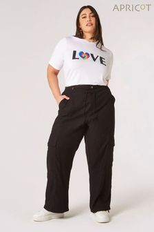 Apricot Black Side Pocket Cargo Trousers (N21202) | NT$1,820
