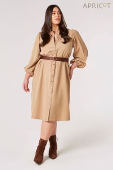 Apricot腰部繫帶襯衫式長洋裝 (N21203) | NT$1,960