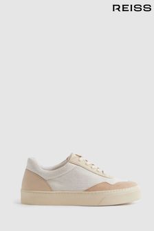 Reiss Asha Canvas Leather Chunky Trainers