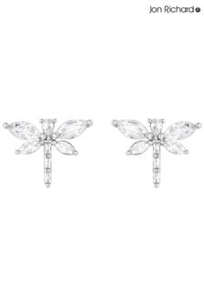 Jon Richard Tone Cubic Zirconia Crystal Dragonfly Stud Earrings