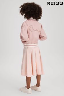Reiss Pink Remi Junior Colourblock Varsity Bomber Jacket (N21541) | OMR49