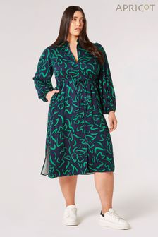 Apricot抽象線條圖案長款襯衫式洋裝 (N21551) | NT$2,100