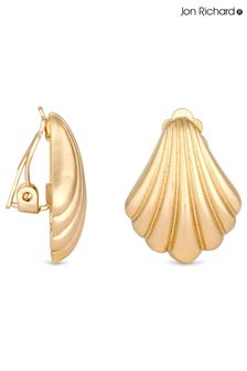 Jon Richard Gold Tone Polished Shell Clip Earrings (N21573) | €22.50