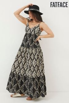 FatFace Black Marnie Mono Geo Beach Dress (N21675) | $85