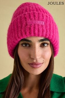 Joules Caversham Bright Pink Beanie Hat (N21744) | $34