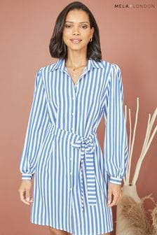 Mela Blue Striped Relaxed Fit Shirt Dress (N21944) | €50