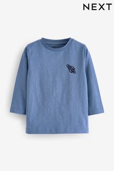 Blue Rocket 100% Cotton Long Sleeves Semi Plain T-Shirt (3mths-7yrs) (N22023) | €6 - €8