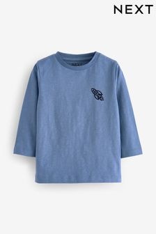 Blue Rocket 100% Cotton Long Sleeves Semi Plain T-Shirt (3mths-7yrs) (N22023) | $7 - $10