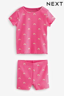 Ribbed Short Sleeve T-Shirt and Cycle Shorts Set (3mths-7yrs)