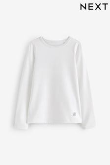 White Long Sleeve Base Layer Top (3-16yrs) (N22184) | $17 - $27