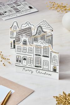 Twilight Houses 10 Pack Christmas Multipack Cards (N22233) | $11