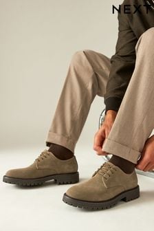 Stone Natural Cleated Sole Derby Shoes (N22251) | HK$328