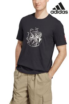 adidas Black Ajax x Originals Crest T-Shirt (N22382) | SGD 58
