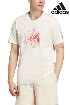 Beige - Adidas Ajax X Originals Wappen-T-Shirt (N22441) | 47 €