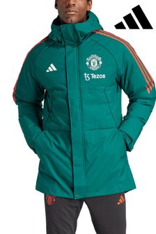 adidas Green Manchester United Training Stadium Parka Jacket (N22472) | $286