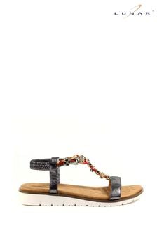 Lunar Natural Tempo Pewter Sandals (N22843) | $94