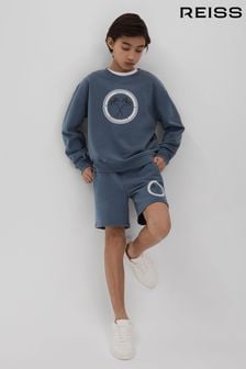 Airforce Blue - Reiss Ridley Sweat-Shorts aus Baumwolle mit Motiv (N22852) | 44 €
