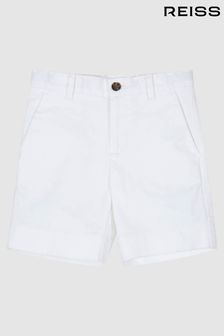 לבן - מכנסי צ'ינו קצרים של REISS דגם Wicket Casual (N22862) | ‏248 ‏₪