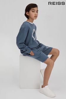 Airforce Blue - Reiss Marin Sweatshirt aus Baumwolle mit Rundhalsausschnitt und Motiv (N22889) | 56 €