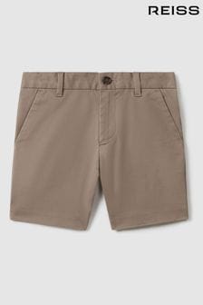Reiss Mushroom Brown Wicket Teen Casual Chino Shorts (N22901) | kr620