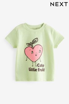 Green Fruit Character Short Sleeve T-Shirt (3mths-7yrs) (N22925) | OMR3 - OMR4