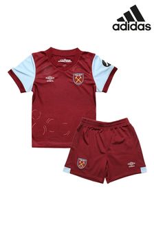 adidas Red West Ham United Umbro Home Infants Kit Shirt 2023-24 Infants (N23006) | 322 QAR