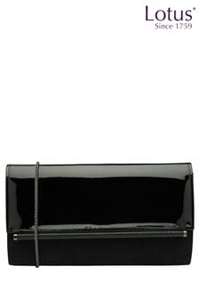 Lotus Black Clutch Bag With Chain (N23021) | 247 QAR