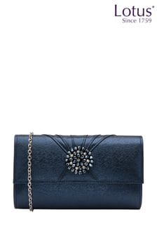 Lotus Blue Clutch Bag with Chain (N23027) | $121