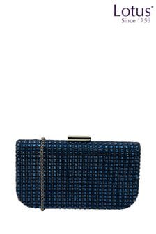 Lotus Blue Dark Clutch Bag with Chain (N23036) | OMR28