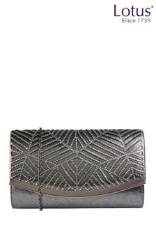 Lotus Grey Clutch Bag With Chain (N23041) | €69