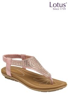 Lotus Pink Toe-Post Sandals (N23047) | €64