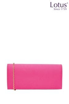 Lotus Pink Clutch Bag With Chain (N23057) | 223 QAR