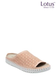 Lotus Pink Flat Mule Sandals (N23085) | kr584