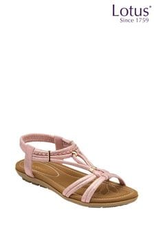 Lotus Pink Open-Toe Flat Sandals (N23086) | kr584